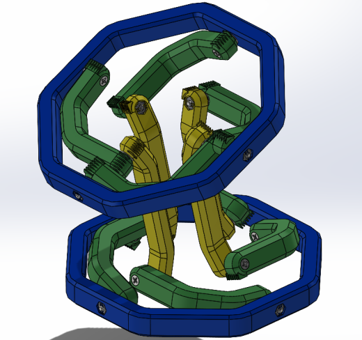 全向连杆结构腕关节III型3D图纸 Solidworks设计缩略图